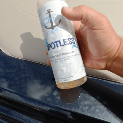 easily remove stubborn hardwater spots on your car and boat